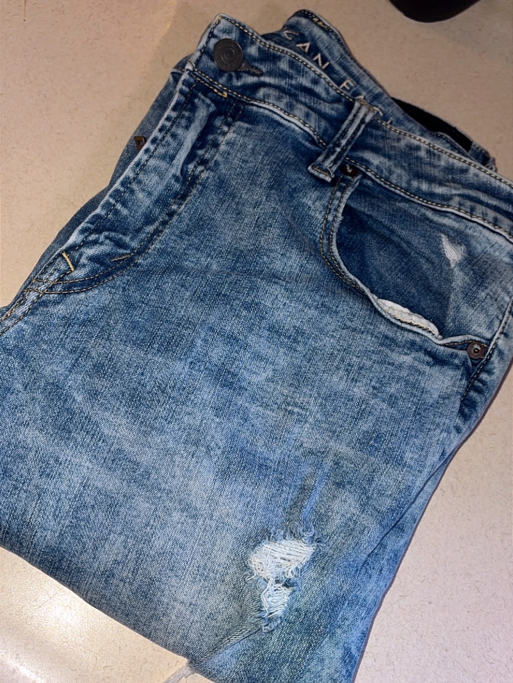 American Eagle Outfitters Men's Light Blue Slim Jeans